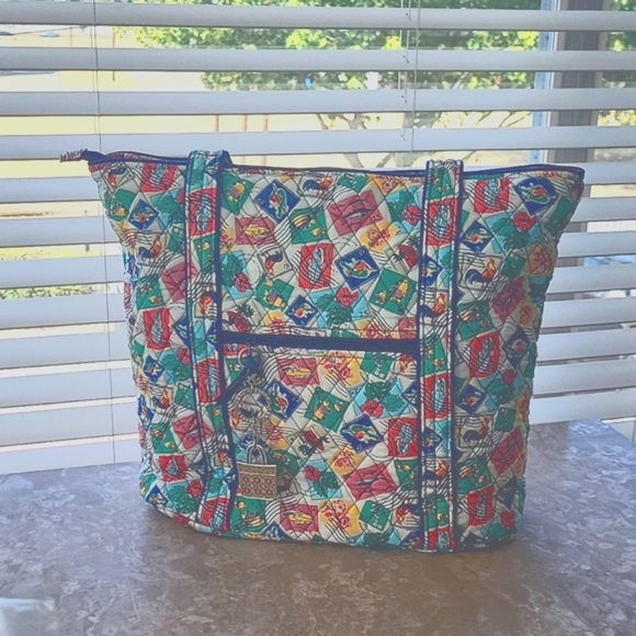 NEW Vera Bradley Tote -Cuban Stamps - Picture 1 of 5